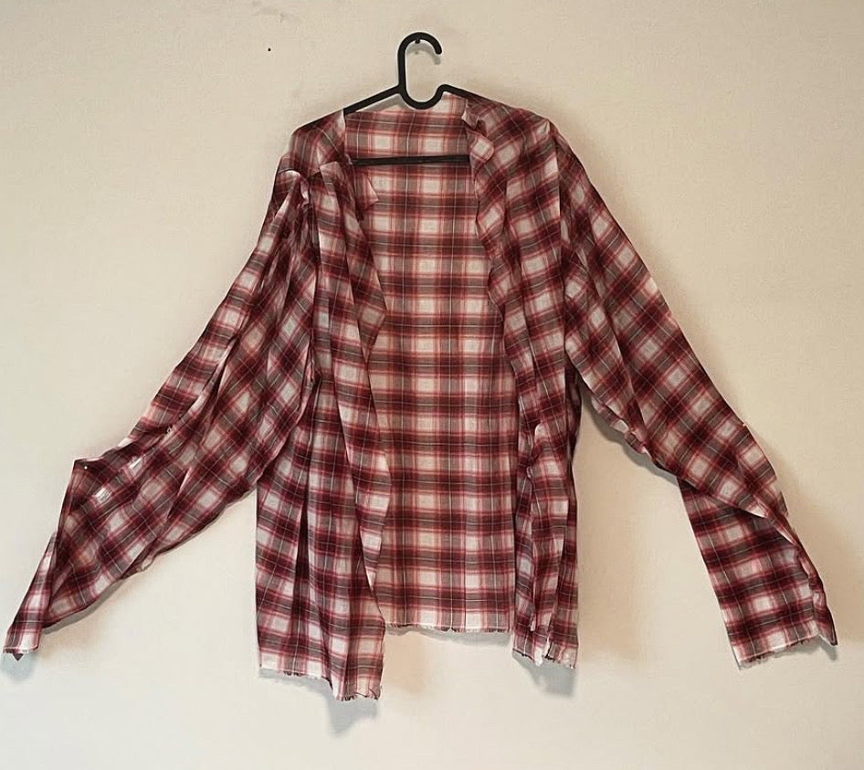 TRANSPARENT PLAID SHIRT